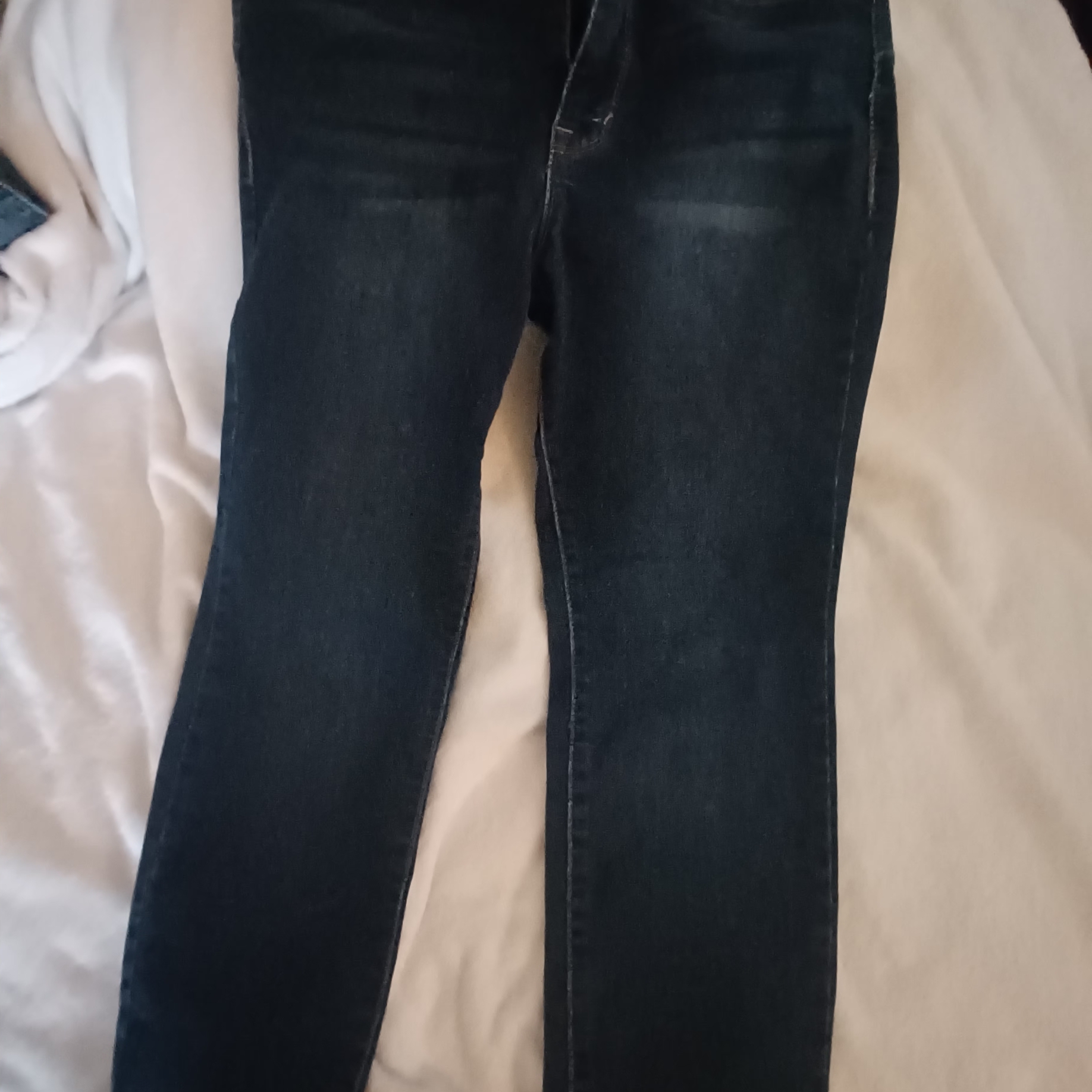 Womens Skinny Jeans In Dark Indigo Stretch Denim